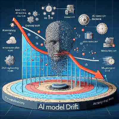 Model Drift is de onvermijdelijke veroudering van AI-modellen, waardoor hun nauwkeurigheid daalt. Leer de oorzaken (Data Drift, Concept Drift) en hoe MLOps monitoring dit risico mitigeert.